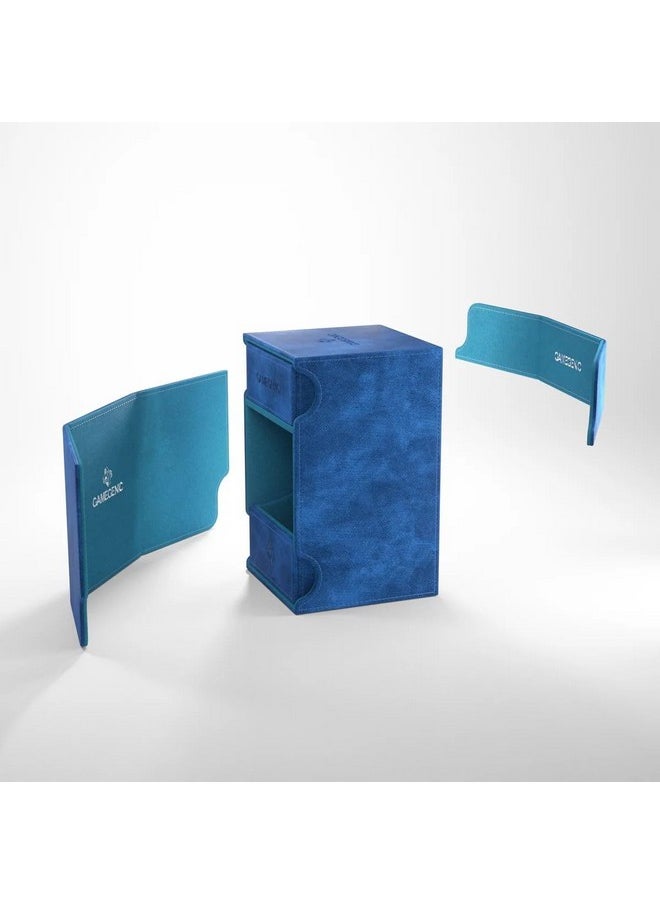 Gamegenic Watchtower 100+ XL Convertible Deck Box | Double-Sleeved Card Storage | Card Game Protector | Nexofyber Surface | Holds Up to 100 Cards | Blue Color | Made by Gamegenic  - Image 3