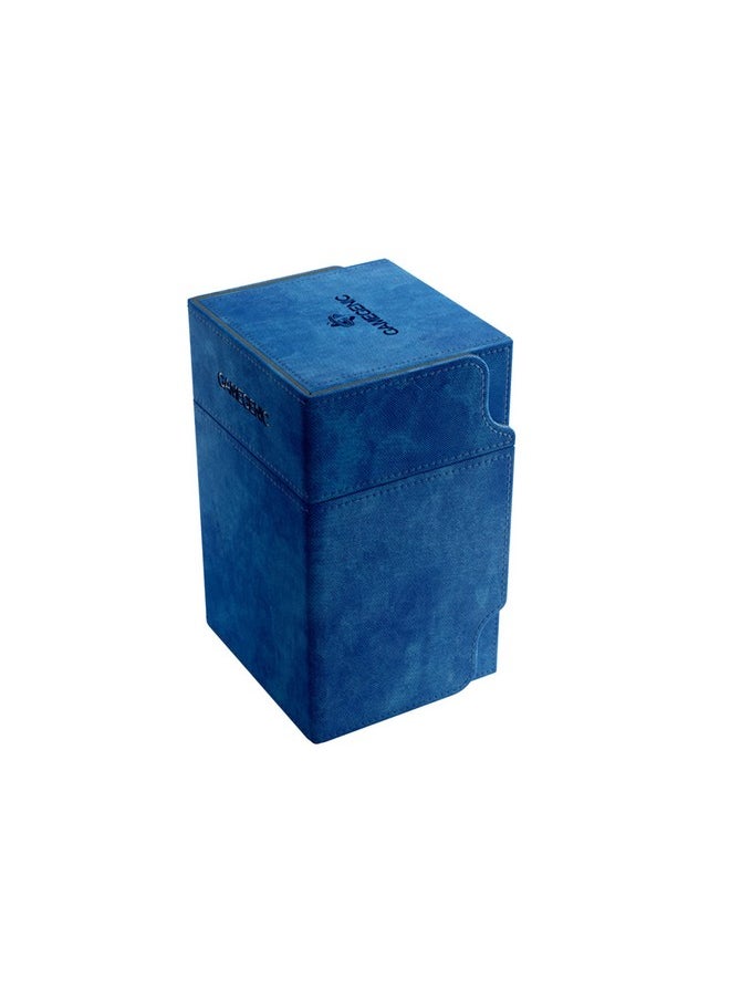 Gamegenic Watchtower 100+ XL Convertible Deck Box | Double-Sleeved Card Storage | Card Game Protector | Nexofyber Surface | Holds Up to 100 Cards | Blue Color | Made by Gamegenic  - Image 1