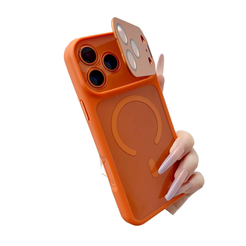 MagSafe Case | Shockproof Cover for iPhone 16 / 16 Plus / 16 Pro / 16 Pro Max | Star Orange Acrylic | Drop Protection - Image 1