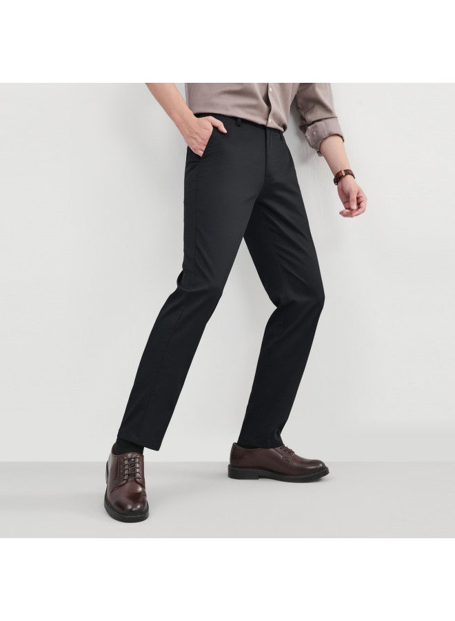 Septwolves Of Odd Sizes 【soft & Skin-friendly, Stretchy & Breathable】versatile Solid Color Men's Straight Leg Casual Pants For Commuting And Leisure - Image 2