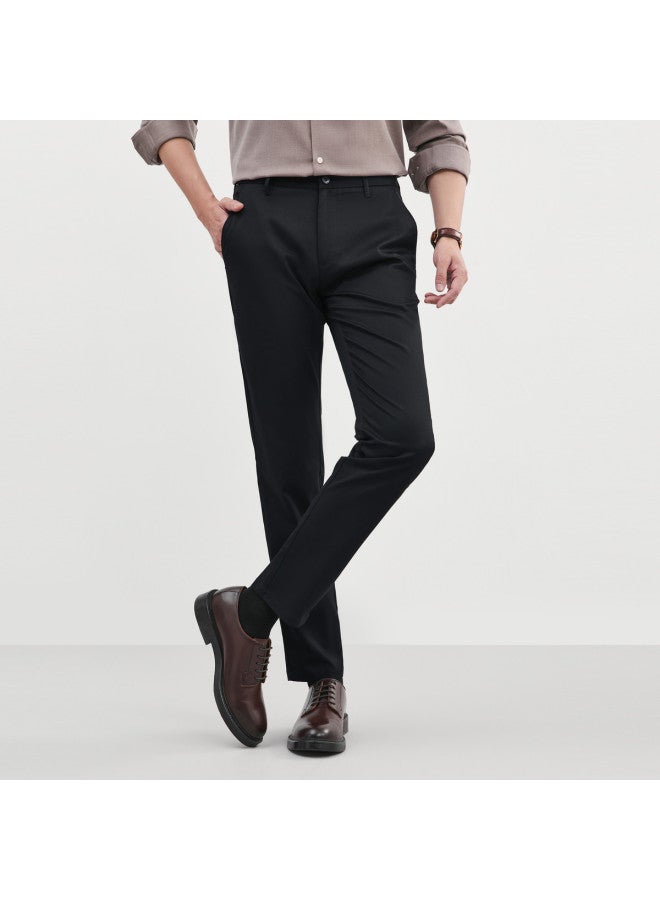 Septwolves Of Odd Sizes 【soft & Skin-friendly, Stretchy & Breathable】versatile Solid Color Men's Straight Leg Casual Pants For Commuting And Leisure - Image 3