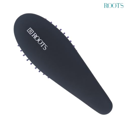 ROOTS Mini Hair Brush | Soft Tip Flexible Bristles | Prevent Scalp Scraping & Cuticle Damage | For All Hair Types | For Men & Women | Length 5.7 Inch, Model No - GG06-PL - Image 2