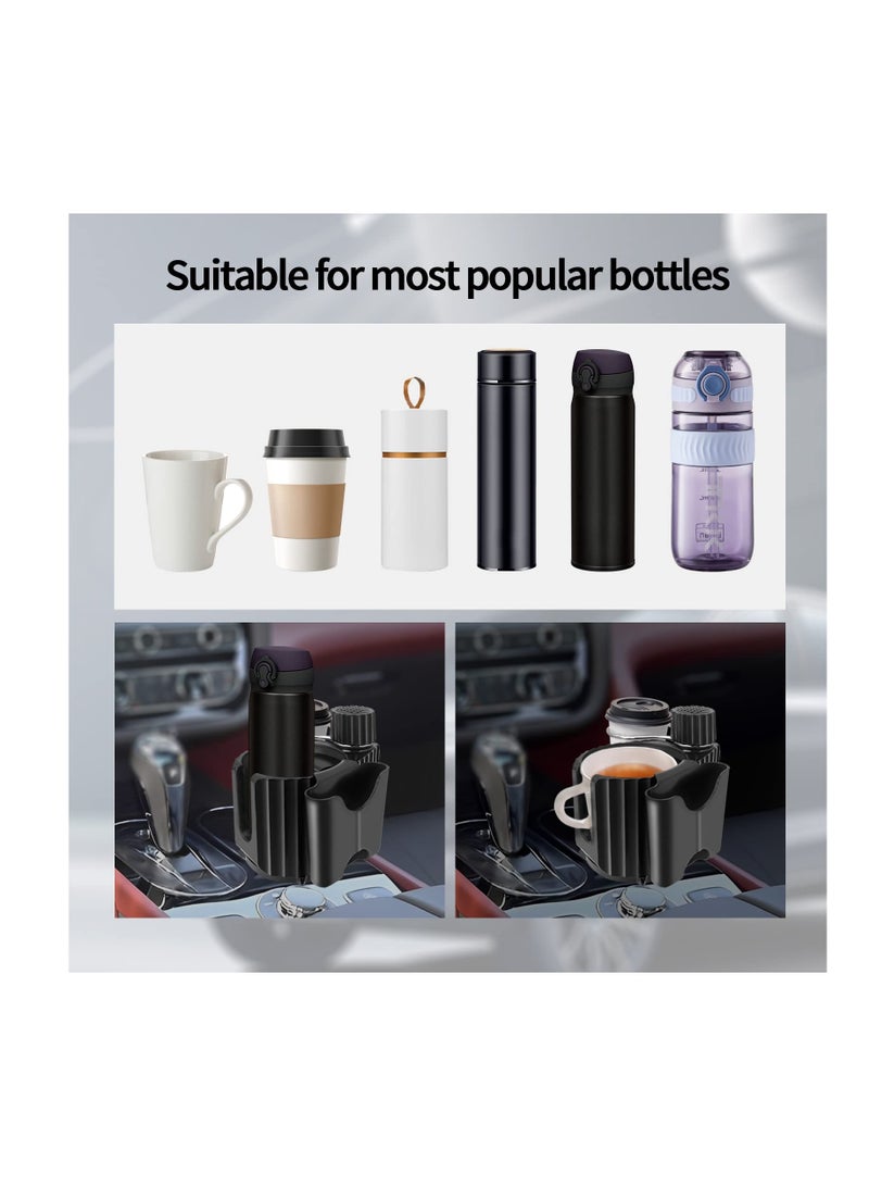Universal Car Cup Holder Expander with Adjustable Base for Two Drinks and Accessories, Perfect for Mugs, Bottles, Phones, and Keys in Trucks - Image 3