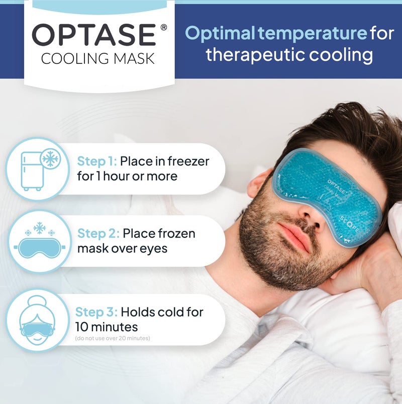 OPTASE Cooling Mask â€“ Gel Eye Mask for Dry Eyes and Seasonal Inflammation Relief â€“ Cold Compress with Innovative HydroCool Technology - Image 5