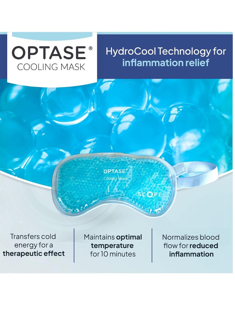Optase OPTASE Cooling Eye Mask - Gel Eye Mask for Seasonal Inflammation Relief - Premium Cold Eye Mask with HydroCool Technology - Cold Eye Compress for Puffy Eyes - Symptom Relief Eye Gel Mask for Dry Eye - Image 3