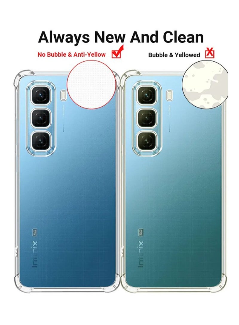 Case for Infinix Hot 50 Pro Plus 4G, Soft Back Cover Shockproof Silicone Bumper Anti-Yellowing Full-Body Protective Case  - Image 4