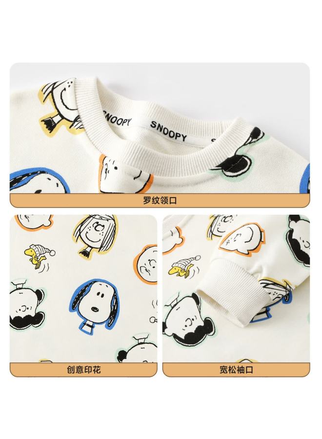 Snoopy Kids Spring And Autumn Fashion Comfortable Long Sleeve Sweatshirt Boys And Girls Partner 100