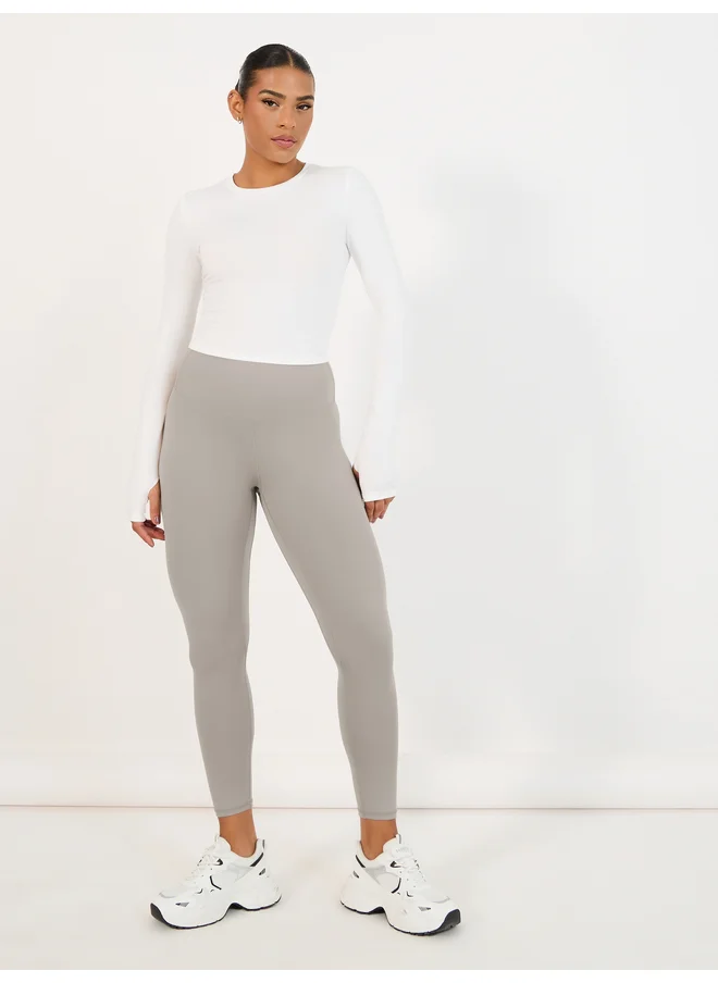 ستايلي Styli Active Broad Waistband Basic Leggings