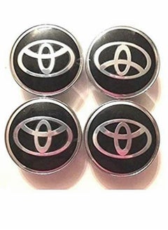 SYOSI Car Wheel Center Hub Caps for TOYOTA, Parts accessories Modified parts 4pcs Wheel Center Hub Cap Decorative Cover Kit for Camry, Sienna, Venza, Avalon, Corolla, Prius   Black, 62mm  - Image 1