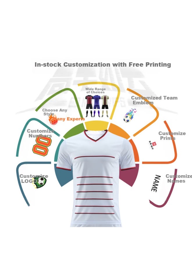 So Many Vips Football Training Suit Set Match Team Uniform Quick-drying Printed Number Logo Jersey Gsagt3x Argentina L - Image 1