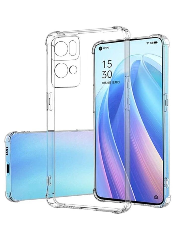 Cover Case Compatible with OPPO Reno 7 Pro Case Crystal Clear Protective Shell with Reinforced Corner Bumper Slim Fit Shockproof Flexible TPU Phone Case for OPPO Reno 7 Pro - Image 1