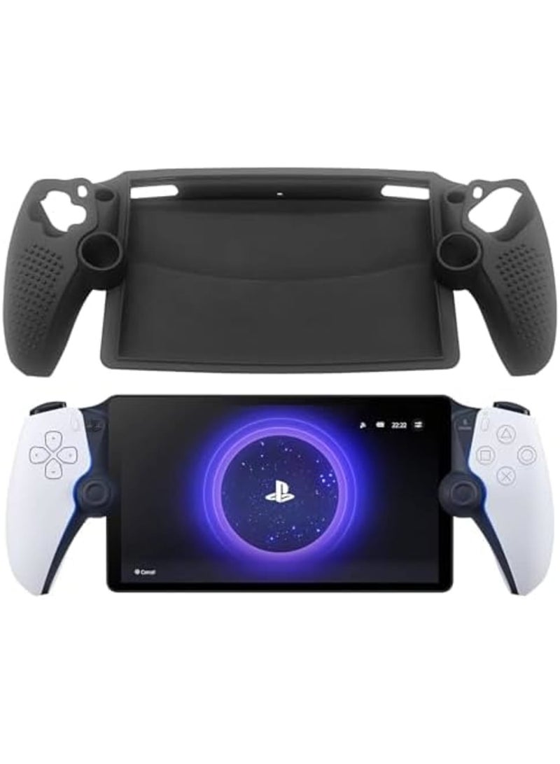 SYOSI for Playstation Portal Case Silicone Shock-Absorption Anti-Fingerprint Scratch Resistant Cover Case for Playstation Portal - Black - Image 1