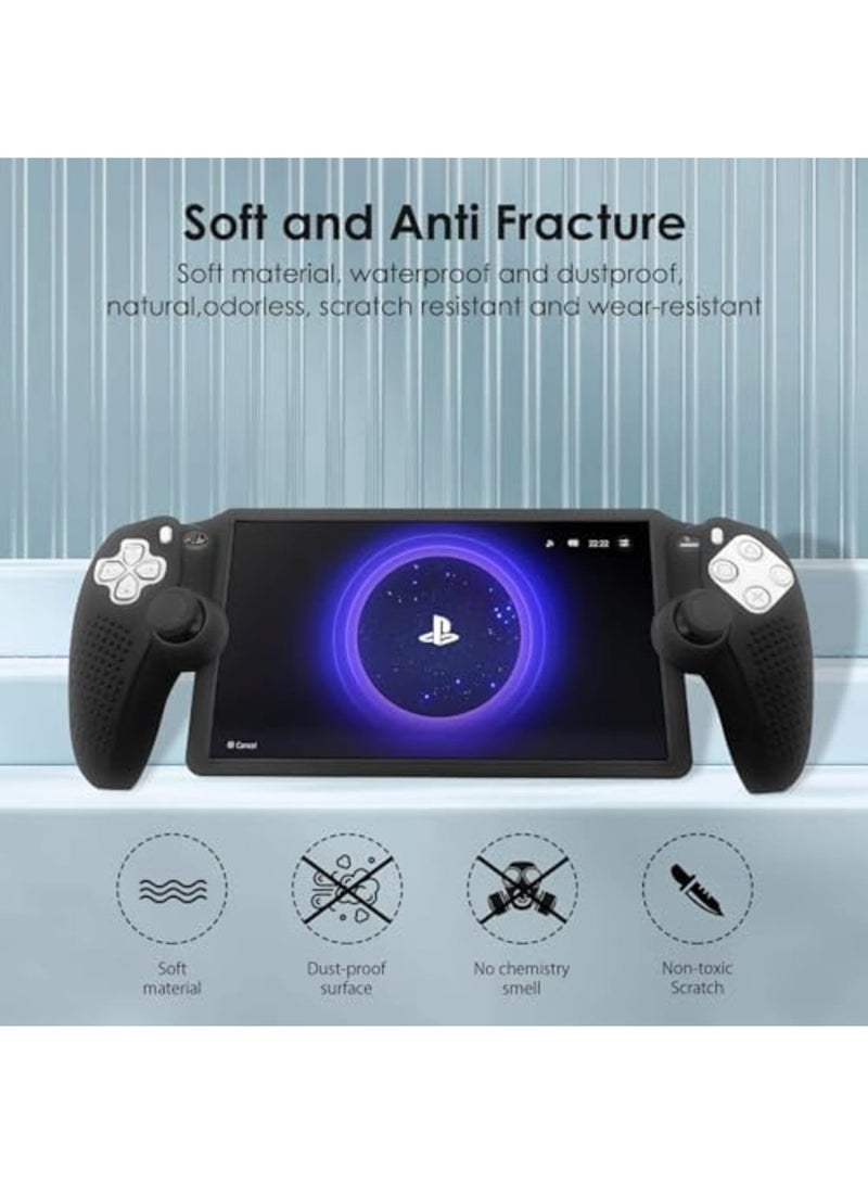 SYOSI for Playstation Portal Case Silicone Shock-Absorption Anti-Fingerprint Scratch Resistant Cover Case for Playstation Portal - Black - Image 2