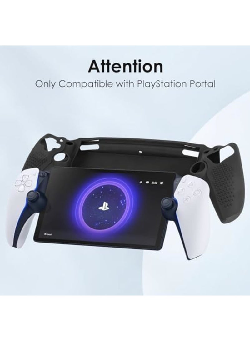SYOSI for Playstation Portal Case Silicone Shock-Absorption Anti-Fingerprint Scratch Resistant Cover Case for Playstation Portal - Black - Image 3