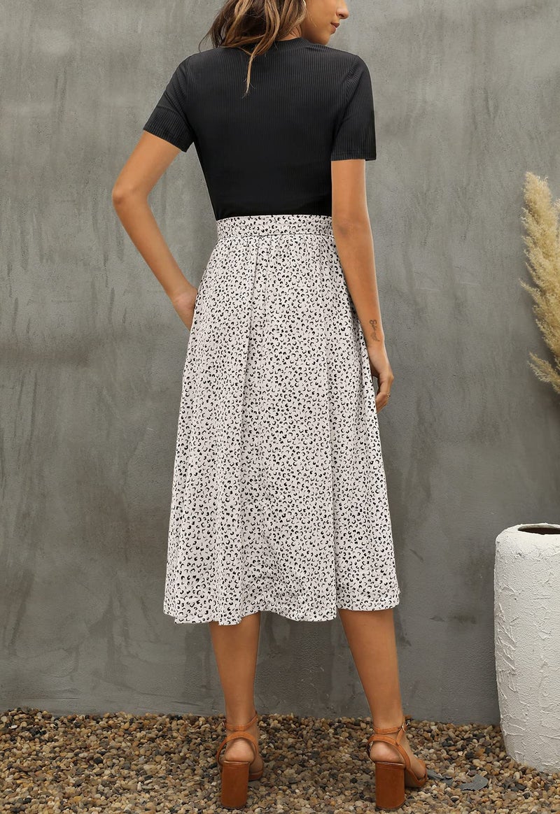 Zattcas Women 2025 Summer Dress Short Sleeve Ribbed Teacher Church Modest Casual Business Work Outfits Midi Dresses with Pockets Black S - Image 3