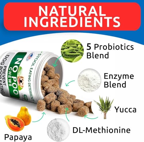 BARK&SPARK No Poo Chews for Dogs - Coprophagia & Stool Eating Deterrent with Probiotics, Digestive Enzymes & Breath Aid Support - Image 3