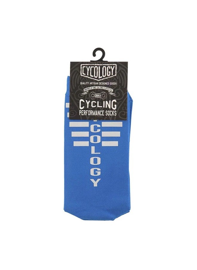 CyCology Reflective Logo Cycling Socks Blue  - Image 3