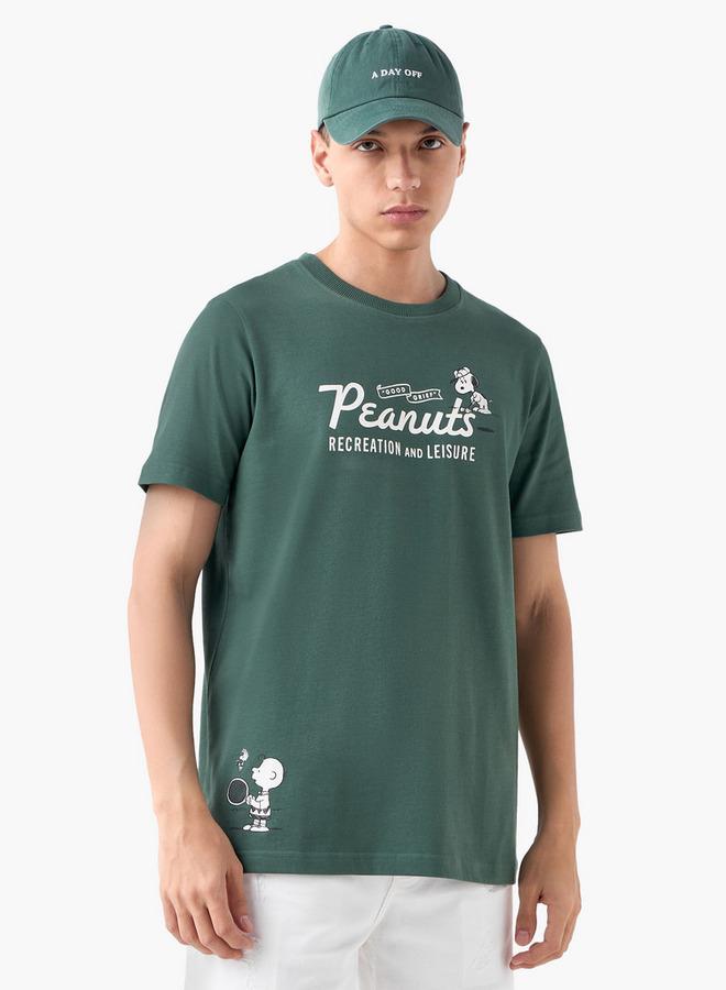 Splash FAV Peanuts Print T-shirt with Crew Neck - Image 1