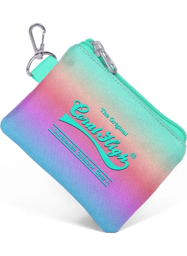 CORAL HIGH Water Green Pink Gradient Coin Purse 21772