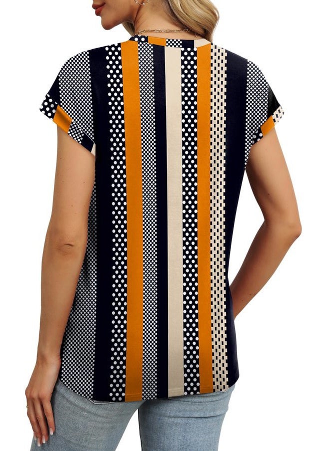 Alaroo Womens Summer Tops Short Sleeve Shirts Crew Neck Cute Trendy Tunic Blouses (S-3XL), Print 04, S - Image 4