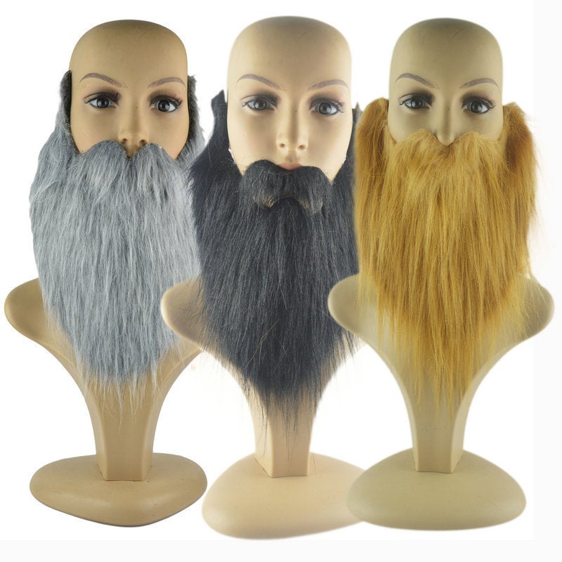 Fake Beard Grandpa Performance Stage Play Wig White Beard Beard Moustache Performance Props - Image 2