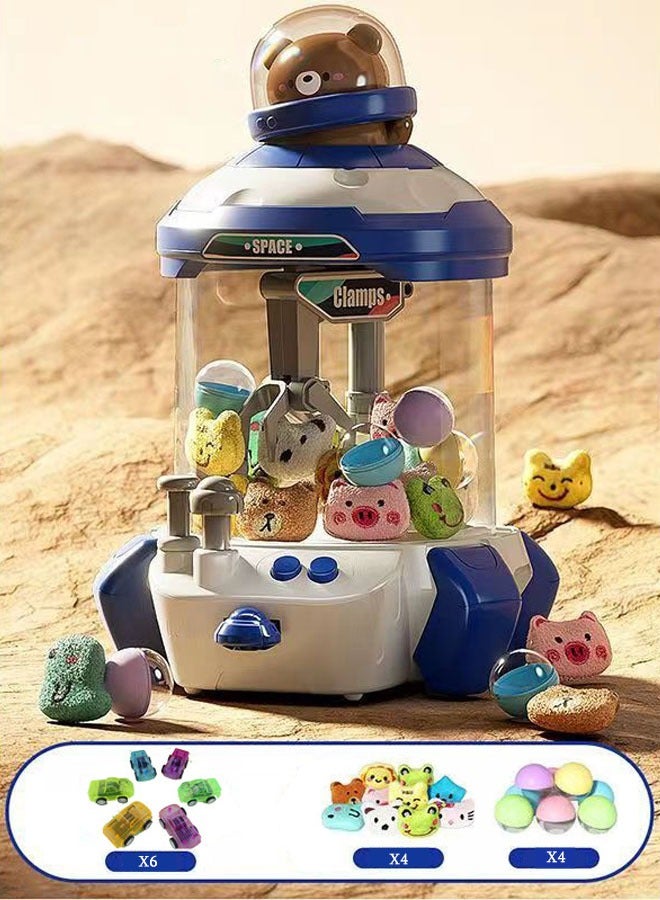 جديد الفضاء لطيف الدب اصطياد دمية آلة الأطفال الصغيرة الصغيرة تعمل بقطع النقود المعدنية الكهربائية المنزلية دمية لعبة الأزرق - Image 2