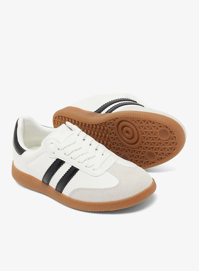 Ginger White Retro Court Sneakers for Women | Best Price UAE