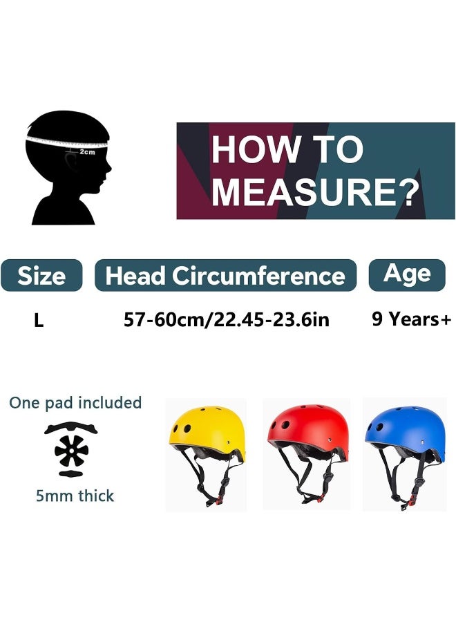 GGEROU Kids Bike Helmet,Adjustable Toddler & Child Bicycle Helmet,Multi-Sport Safety Helmet for Kids Adult Youth,Lightweight for Scooter,Cycling,Skateboard Red - Image 3