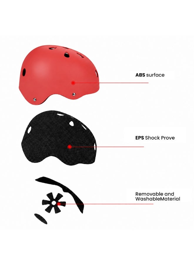 GGEROU Kids Bike Helmet,Adjustable Toddler & Child Bicycle Helmet,Multi-Sport Safety Helmet for Kids Adult Youth,Lightweight for Scooter,Cycling,Skateboard Red - Image 5