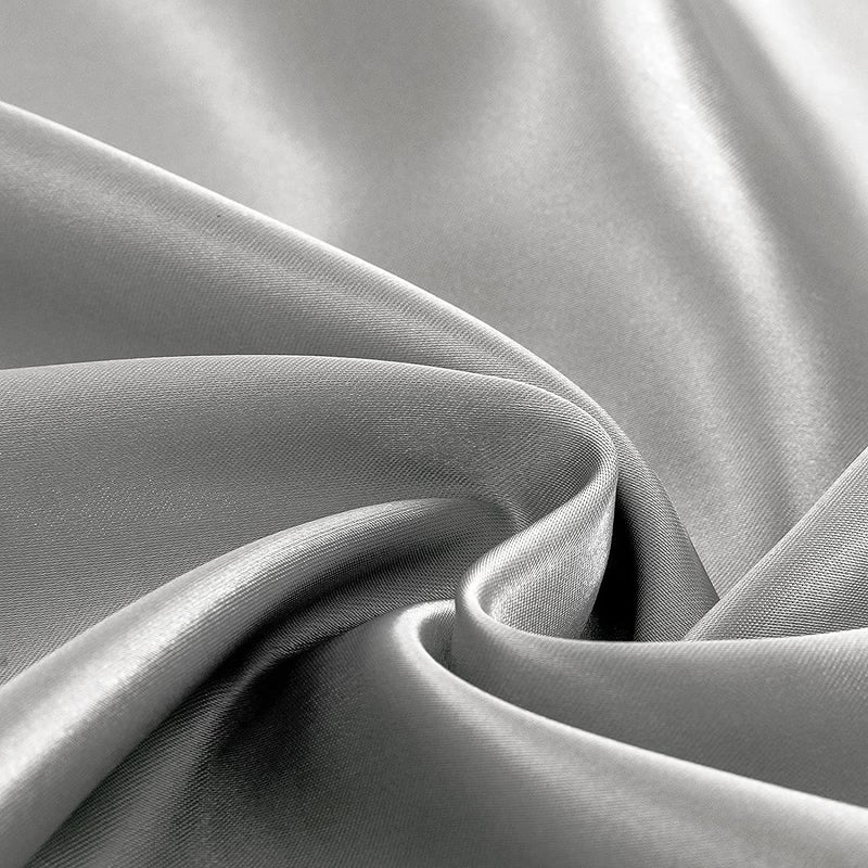 Homiest Light Grey Satin Fitted Sheet King Size Fitted Bed Sheet  Deep Pocket Fitted Sheet Only  Luxury & Ultra Soft Bedding Fitted Sheet Single Bottom Bed Sheets Sold Separately - Image 5
