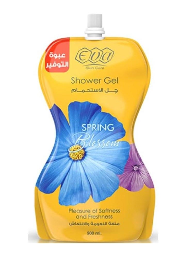 Eva Skin care shower gel pouch Spring Blossom 500ml