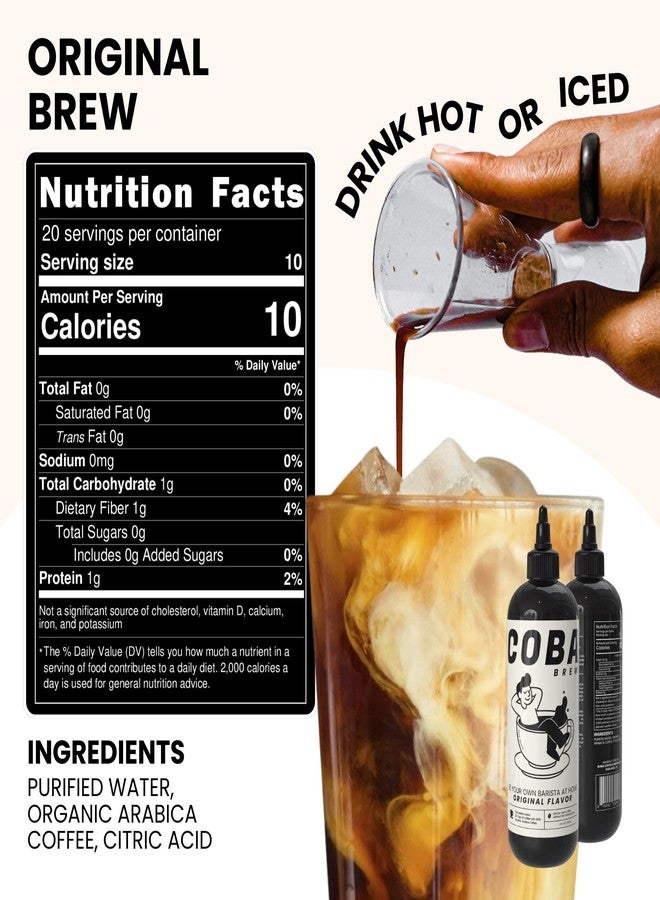 COBA Premium Coffee Concentrate: Bold & Extra Strong Kick - 20x Cups | Instant Cold Brew/ Hot Coffee in Seconds | Specialty, Fair Trade, Organic, Medium Roast, Dairy Free | 2 TEASPOONS/Cup | Rich Flavor (8 Fl Oz (Pack of 1), Original) - Image 3