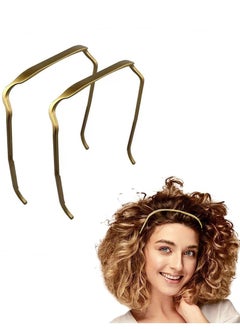 Generic 2Pcs Curly Hair Headbands, Thick Hair Medium Headbands for Women'Hair Invisible Hair Hoop  - Image 1