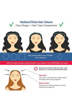 Generic 2Pcs Curly Hair Headbands, Thick Hair Medium Headbands for Women'Hair Invisible Hair Hoop  - Image 2