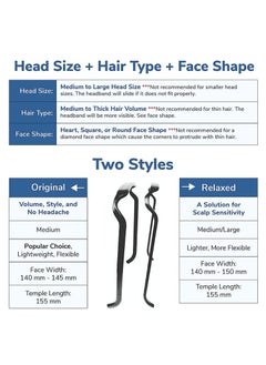 Generic 2Pcs Curly Hair Headbands, Thick Hair Medium Headbands for Women'Hair Invisible Hair Hoop  - Image 3