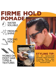 SUAVECITO Pomade Firme (Strong) Hold 32 Oz 1 Pack Strong Hold Hair Pomade For Men Medium Shine Water Based Wax Like Flake Free Hair Gel Easy To Wash Out All Day Hold For All Hair Styles  - Image 5