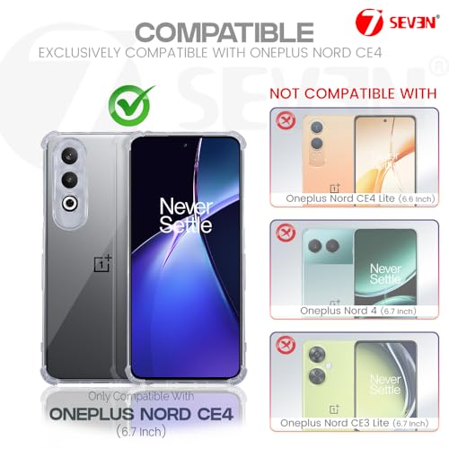 7-Seven 7SEVEN® Back Cover for OnePlus Nord CE 4 5G Transparent Mobile Back Case Shock Proof Design Camera Edges Protection Crystal Clear 1+ Phone Case Silicon Soft TPU & Flexible One Plus Bumper Phone Cover - Image 2
