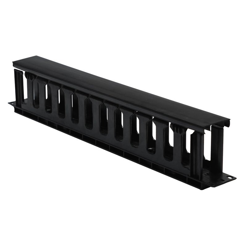 SR-Link Rack Mount Horizontal Cable Manager – High-Density 19" Server Rack Raceway (1U Metal Cable Manager) - Image 1