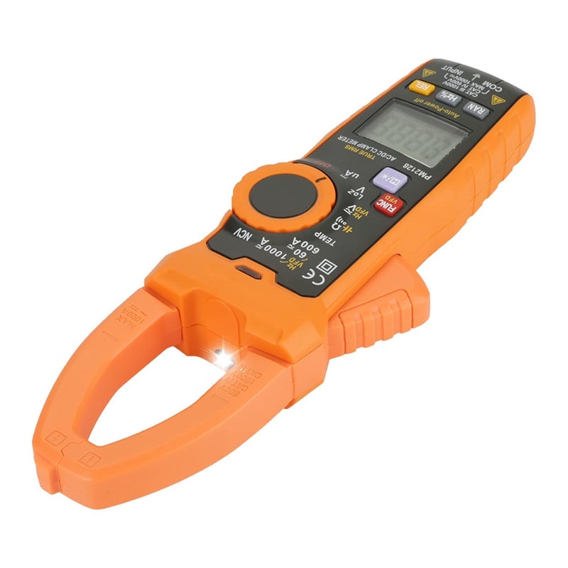 مقياس المشبك ACDC، PEAKMETER PM2128 مقياس مشبك رقمي محمول مع كشف عدم وجود جهد، شاشة LCD مع إضاءة خلفية، وأجهزة اختبار متعددة - Image 3