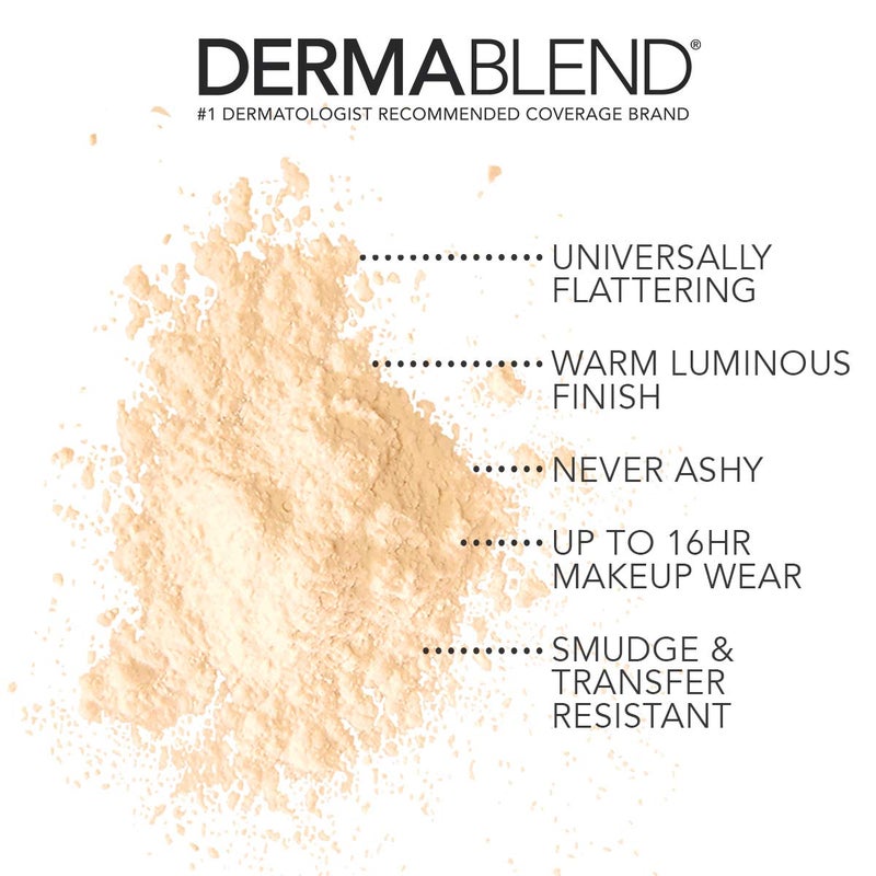 Dermablend Illuminating Banana Powder, Loose Setting Powder Makeup for Brightening and a Long-Lasting Luminous Finish, up to 16hr Wear, 0.63 oz. - Image 2