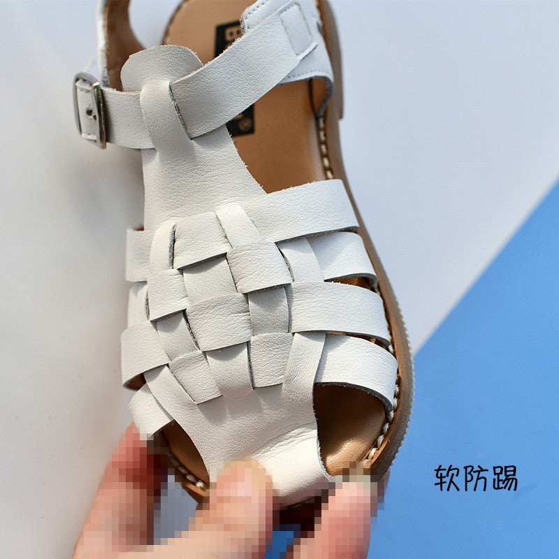Girls Summer Baotou Sandals Princess Shoes Baby Beach Shoes Leather Soft Sole Non-Slip Casual Breathable - Image 4