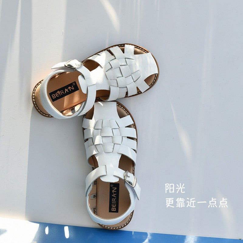 Girls Summer Baotou Sandals Princess Shoes Baby Beach Shoes Leather Soft Sole Non-Slip Casual Breathable - Image 3