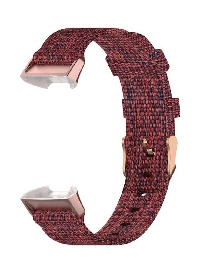 BGM Braided Nylon Replacement Band For Fitbit Charge 4/Charge 3/Charge 3 SE Red - Image 3