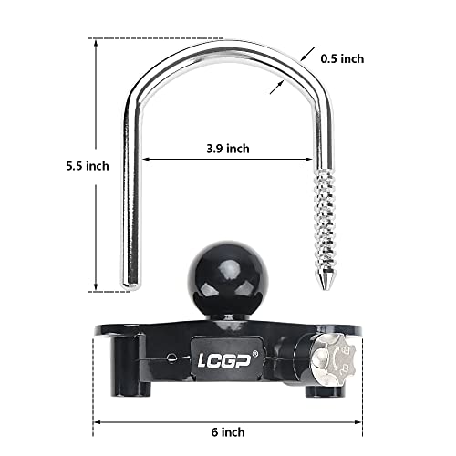 LCGP Black Trailer Hitch Lock with Combination Lock, Fits 1-7/8,2 and 2-5/16 Inch Couplers,Adjustable Storage Security, Heavy-Duty Steel - Image 2