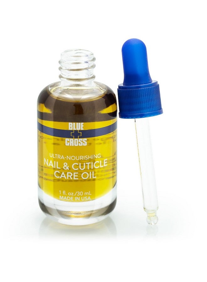 Blue Cross زيت الأظافر والجلد المحيط بها المغذي للغاية المرطب الخالي من الزيوت المعدنية الطبيعية بالكامل برائحة الليمون العشبي + اللافندر، مصنوع في الولايات المتحدة 1 أونصة سائلة/30 مل - Image 1