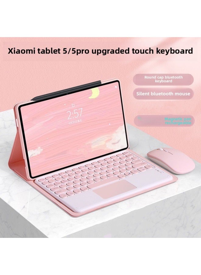 Generic For Lenovo Small Pad 11/plus Bluetooth Keyboard Small Pad Pro11.5 Protective Cover Small Pad-Color:Mist Blue (Round Touch Keyboard)-Product Type:Lenovo Small Pad 2022(10.6 Inches)  - Image 2