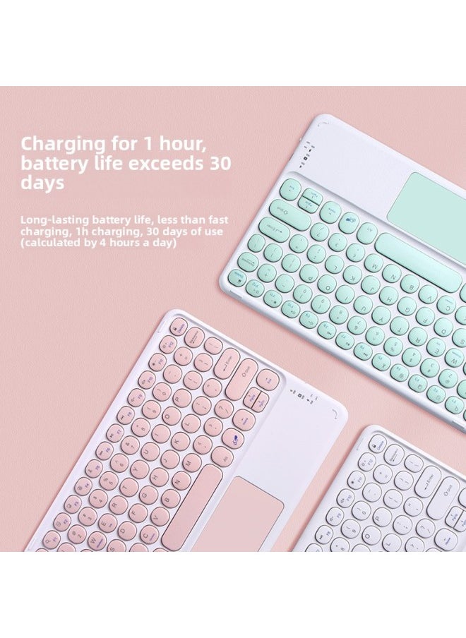 Generic For Lenovo Small Pad 11/plus Bluetooth Keyboard Small Pad Pro11.5 Protective Cover Small Pad-Color:Mist Blue (Round Touch Keyboard)-Product Type:Lenovo Small Pad 2022(10.6 Inches)  - Image 4