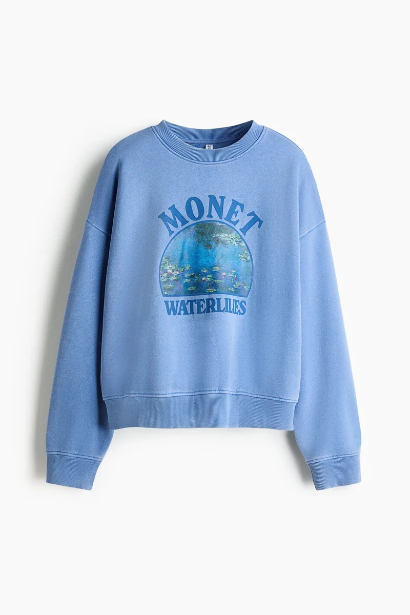 H&M Oversized print-motif sweatshirt