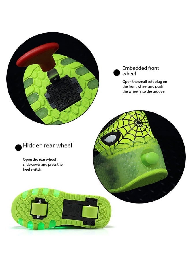 TNGames 4-Wheel Roller Skates, Rechargeable LED Light-Up Shoes, Convertible to Sneakers with Removable Wheels, Sizes 33 - Image 5