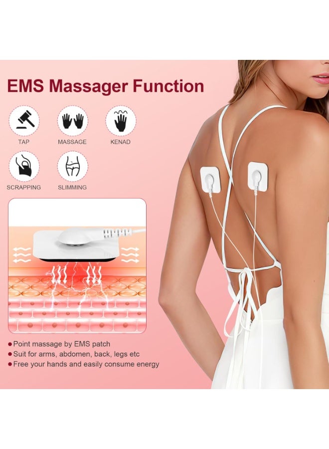SYOSI 3-in-1 EMS Anti-Cellulite Massager，Ultrasonic Cavitation Machine for Face, Waist, Abdomen, Buttocks, Arms, and Legs – USB Rechargeable Body Shaping Device (White) - Image 4